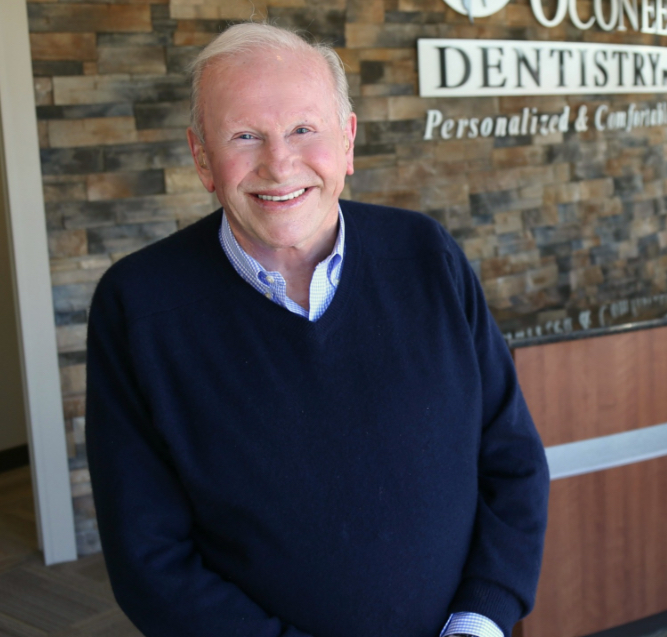 Older man with healthy smile after restorative dentistry
