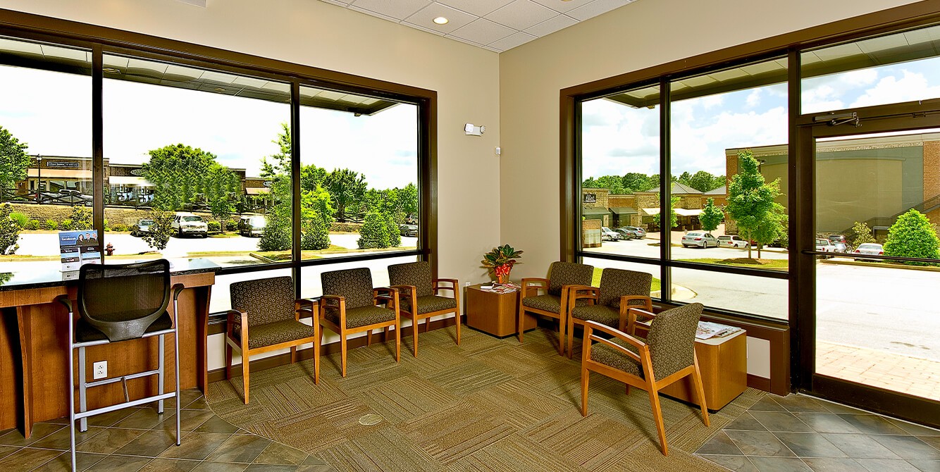 Seating in dental office waiting room