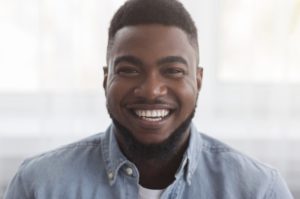 closeup of a person smiling